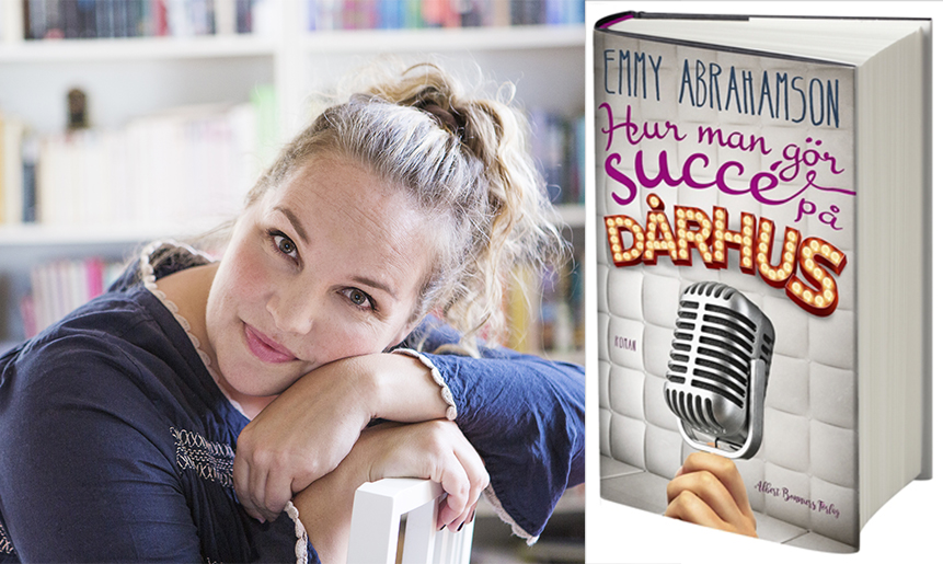 Emmy Abrahamsson med boken Hur man gör succé på ett dårhus.