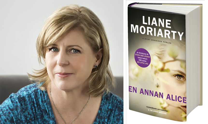 Liane Moriarty med boken En annan Alice.