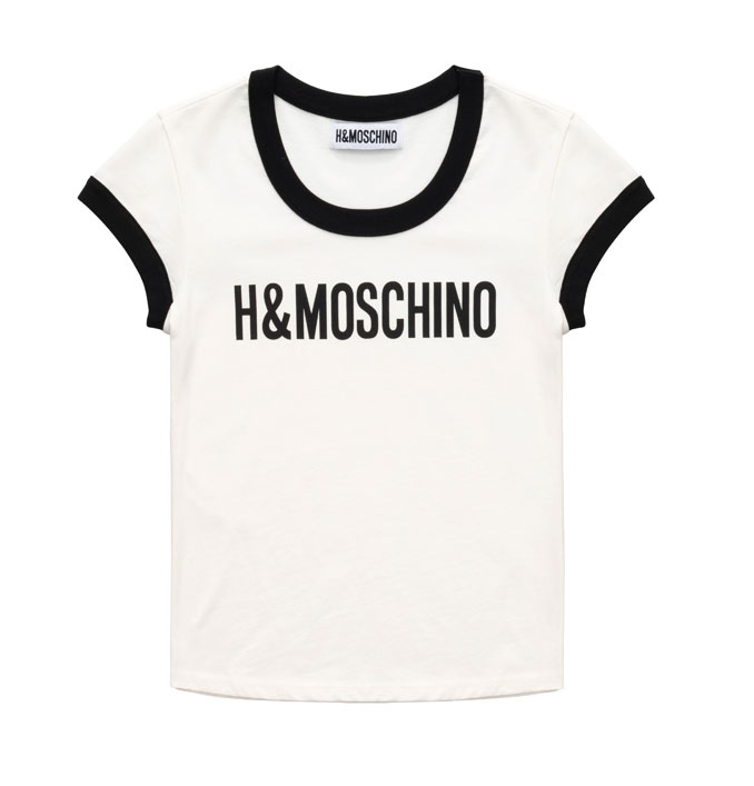 Vit t-shirt från H&M x Moschino