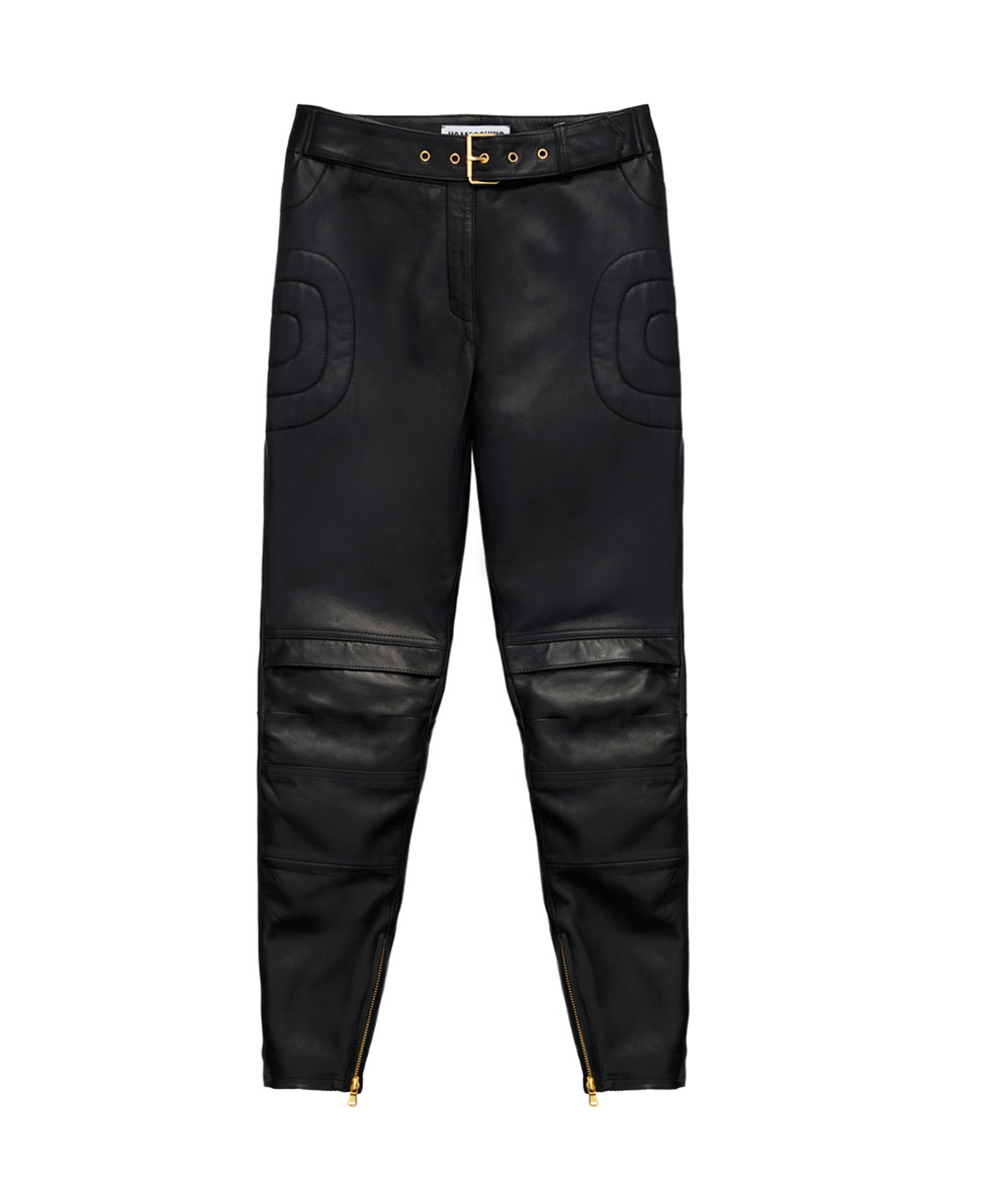 Svarta skinnbyxor från H&M x Moschino