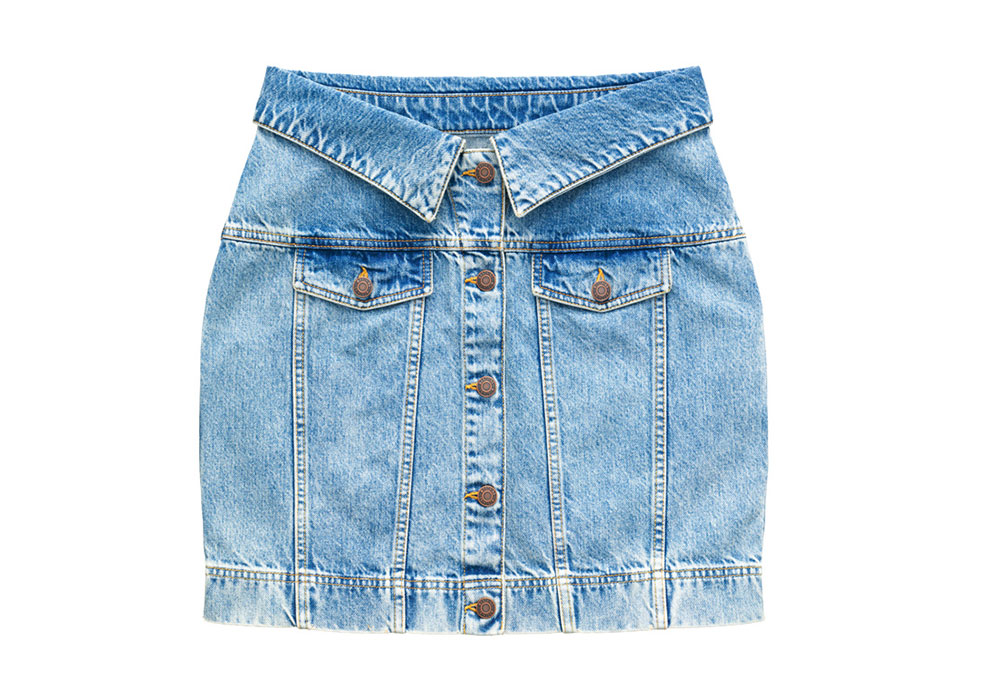 Kort jeanskjol från H&M x Moschino