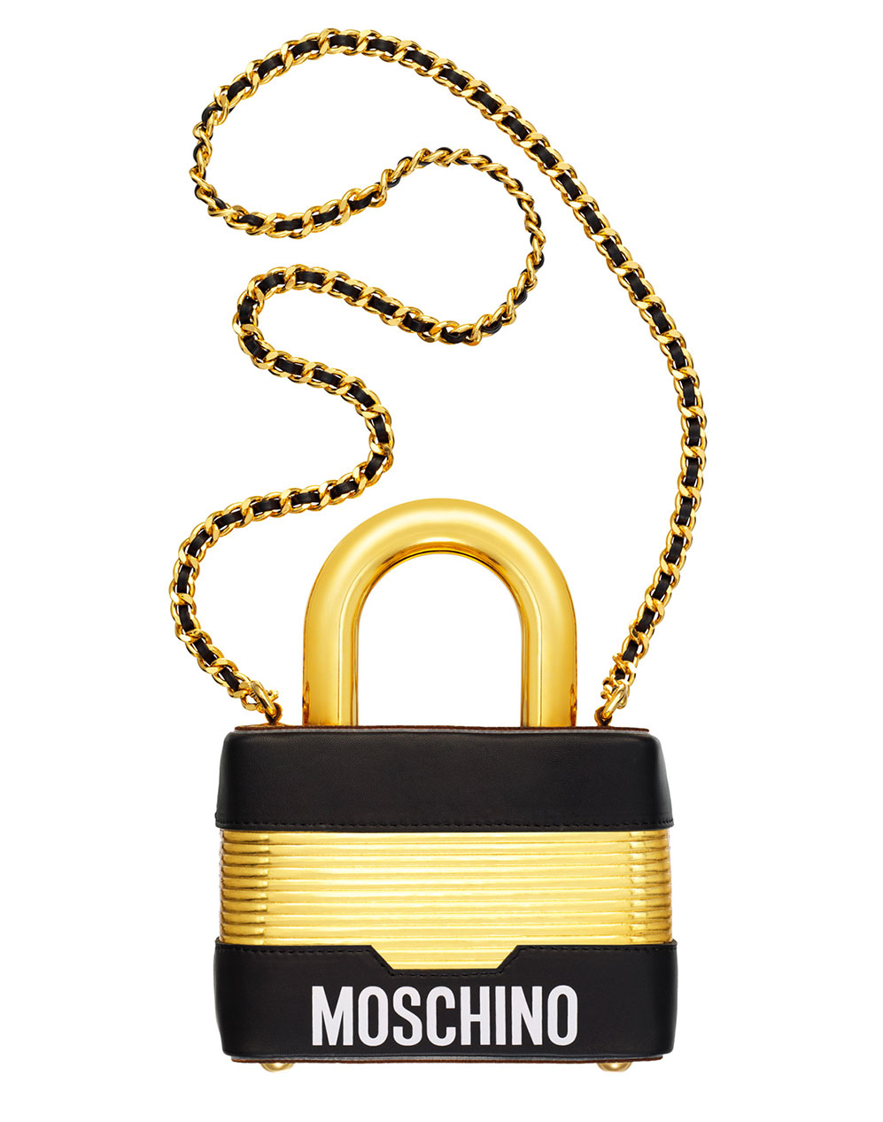 Väska formad som hänglås från H&M x Moschino