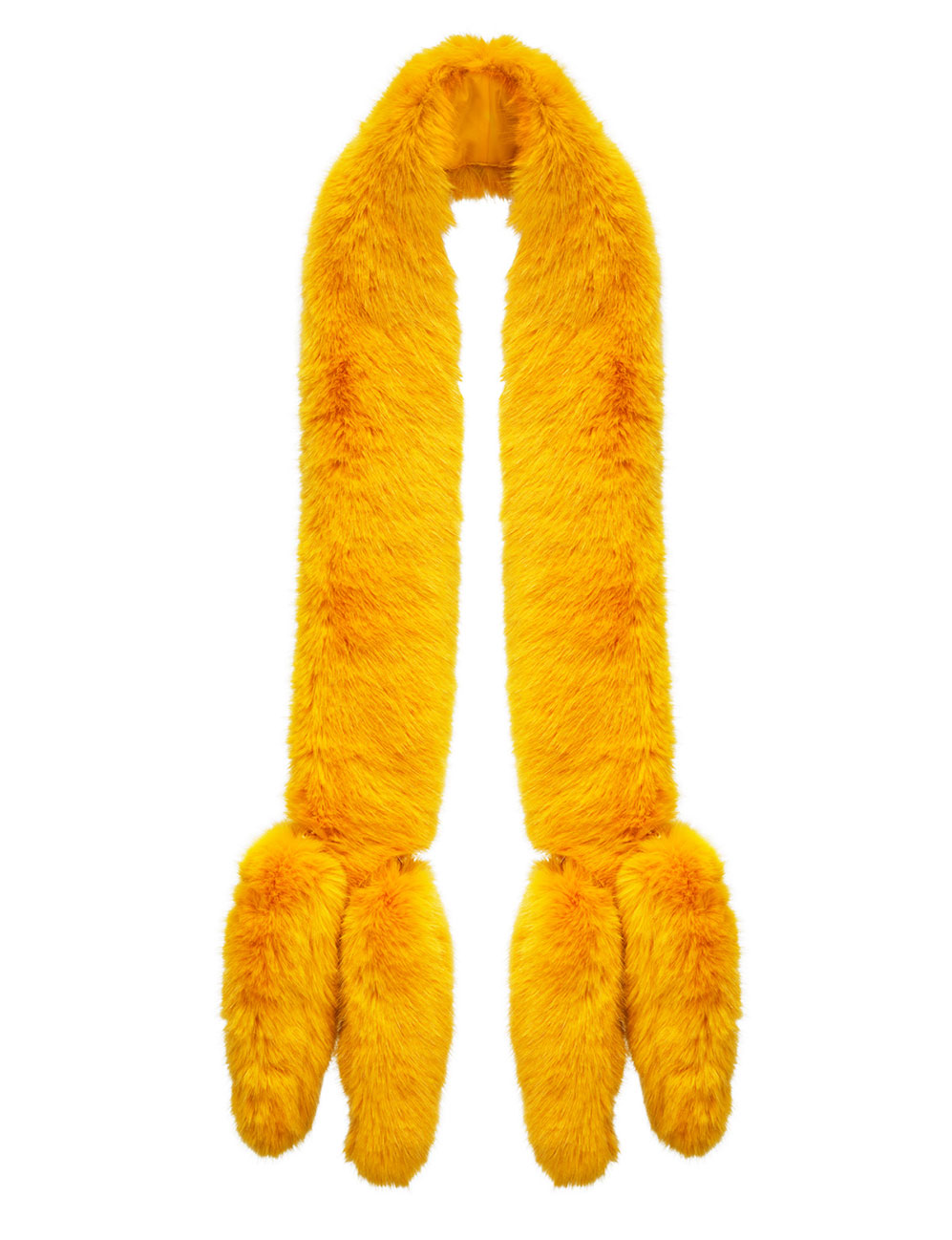 Gul fuskpälskrage från H&M x Moschino 2018