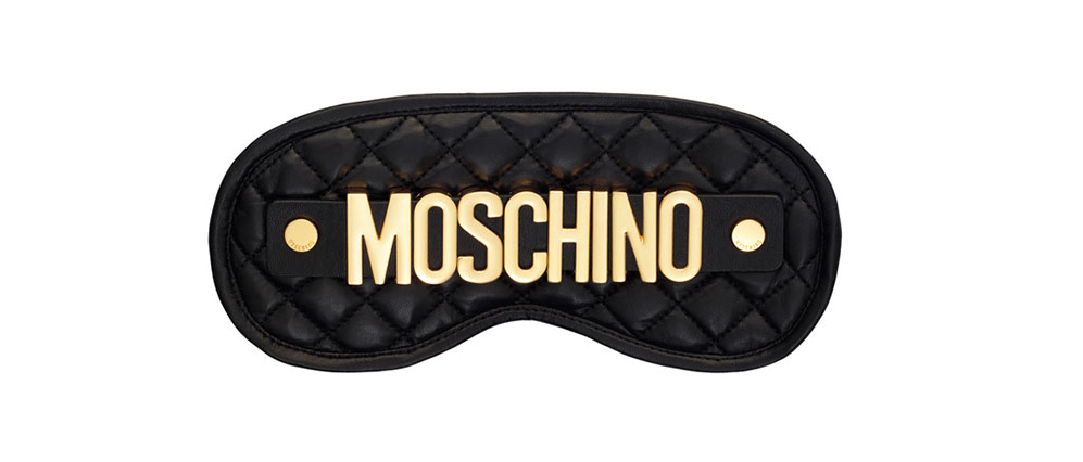 Svart sovmask med logo H&M x Moschino
