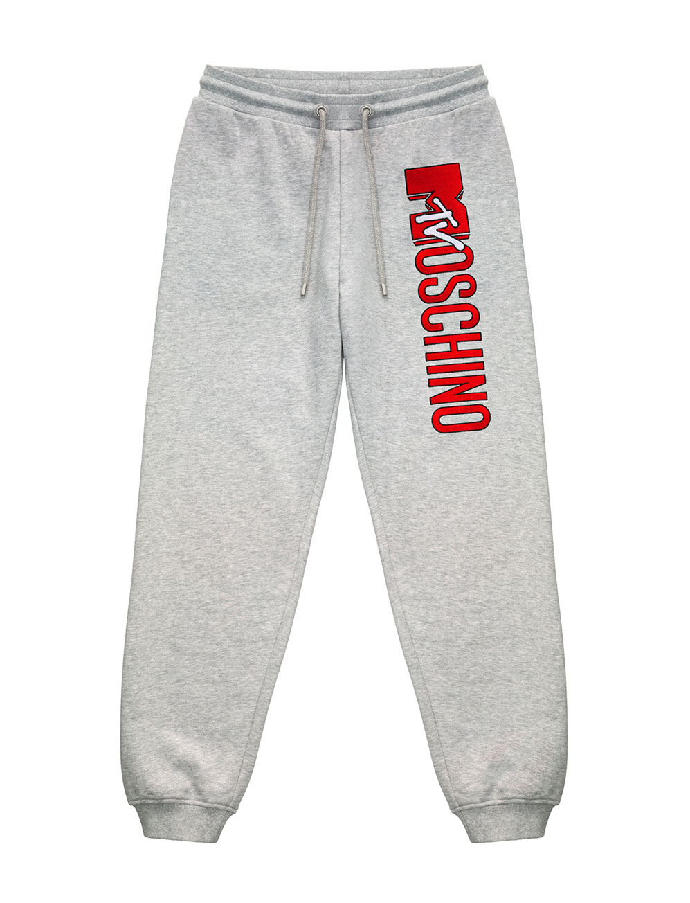 Gråa mjukisbyxor med logo H&M x Moschino 2018
