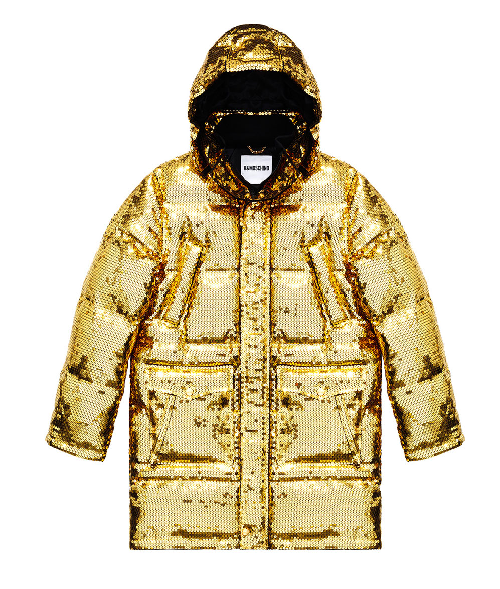 Jacka med guldpaljetter H&M x Moschino