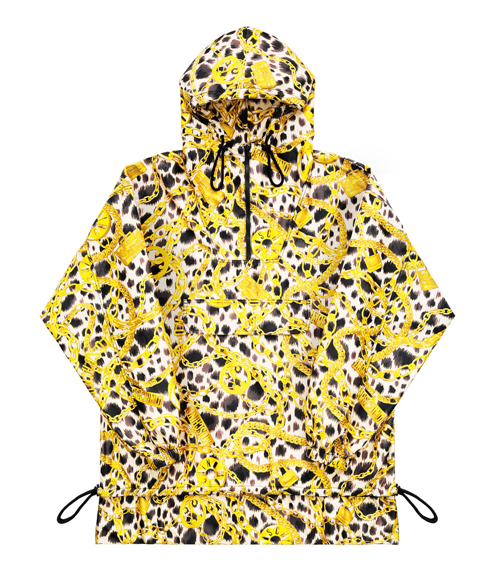 Jacka med huva i leopardmotiv H&M x Moschino