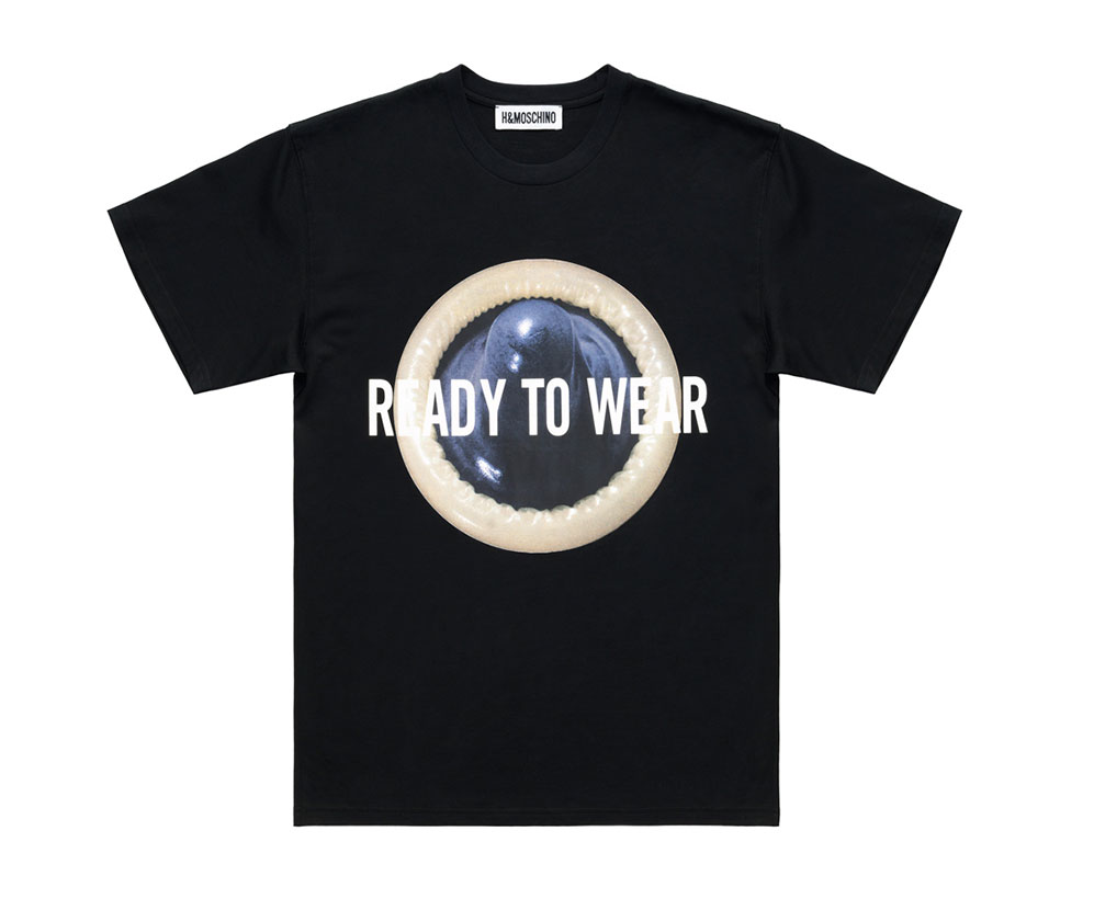 Svart t-shirt med motiv H&M x Moschino