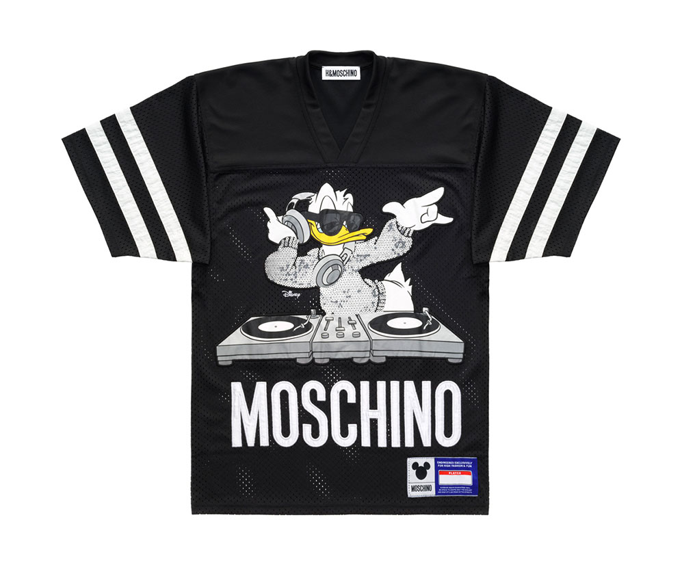 Svart sportig tröja med Kalle Anka Moschino x H&M