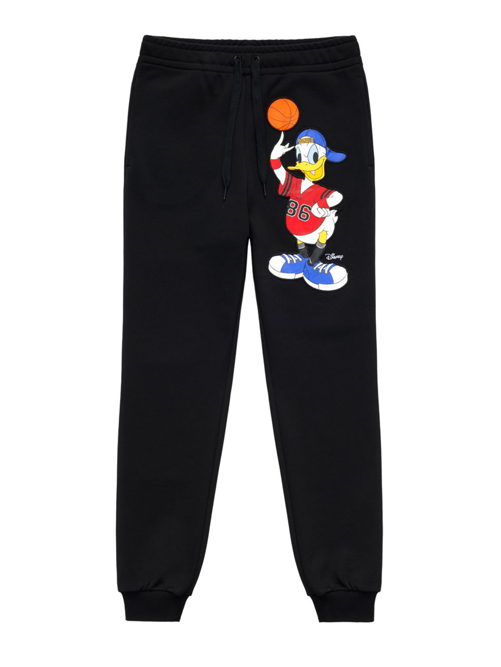 Svarta mjukisbyxor med Kalle Anka Moschino x H&M