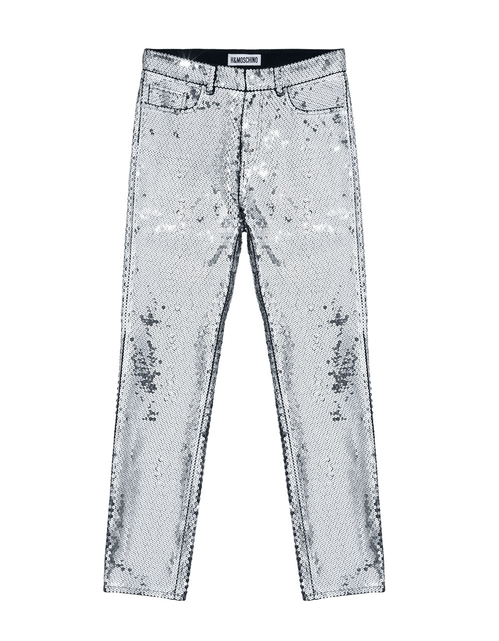 Byxor med silverpaljetter Moschino x H&M