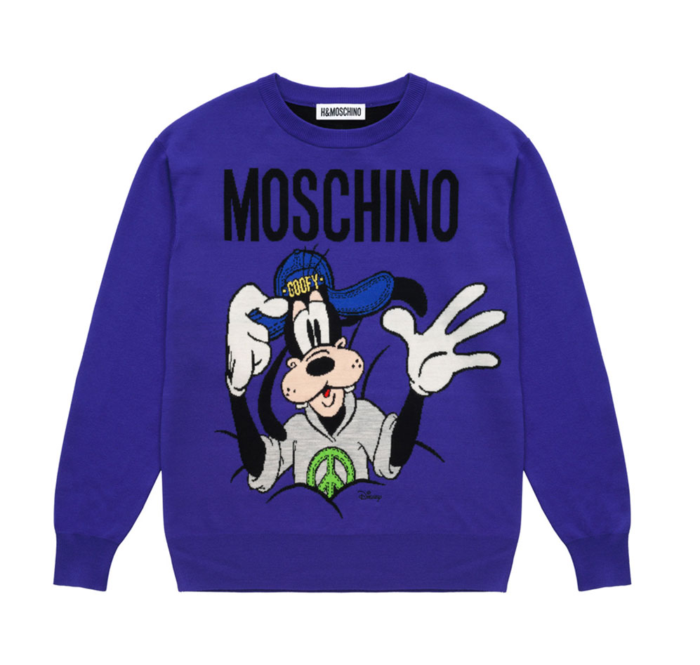 Lila sweatshirt med motiv på framsidan Moschino x H&M