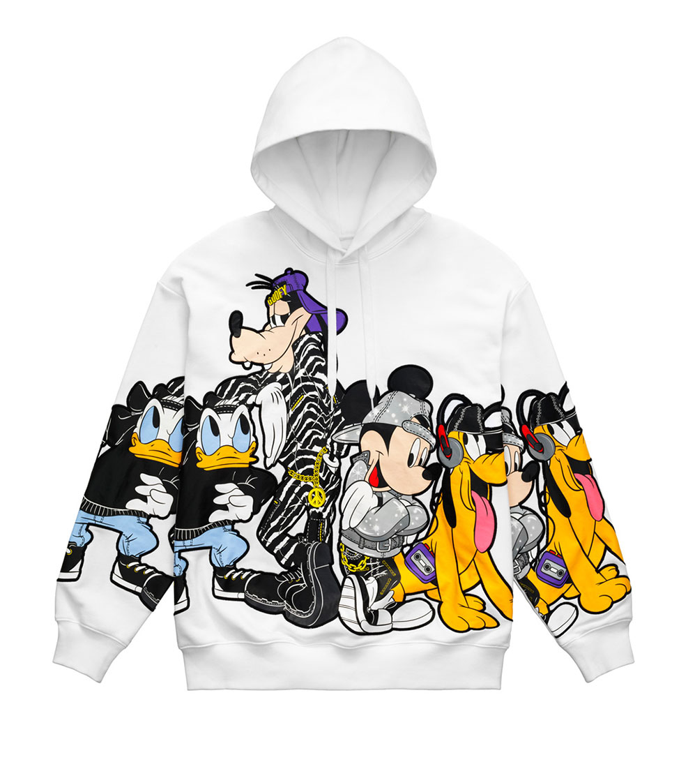 Vit hoodie med Disney-figurer Moschino x H&M