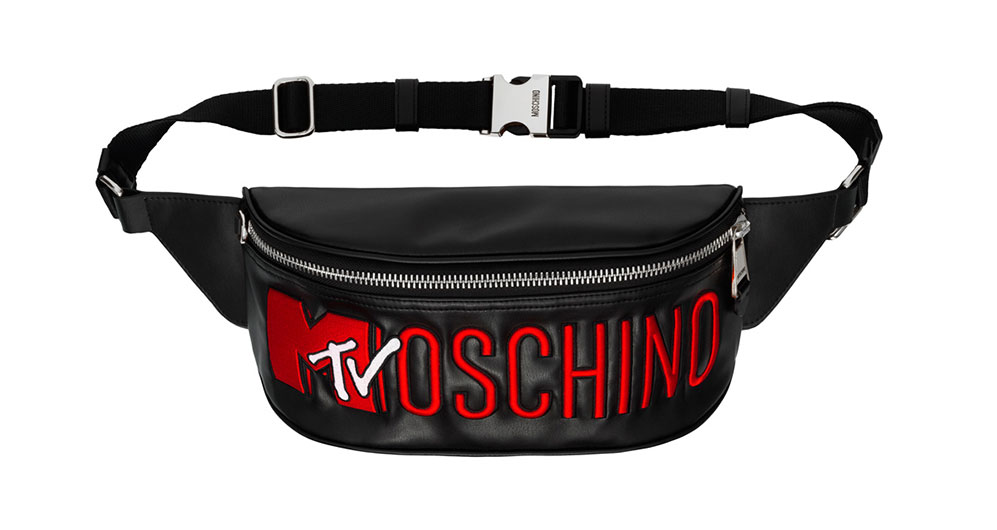 Svart midjeväska med röd text Moschino x H&M