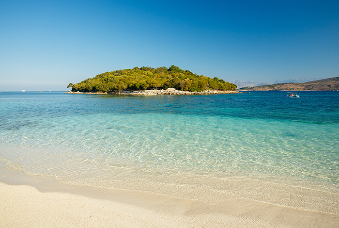 Ksamil i Albanien