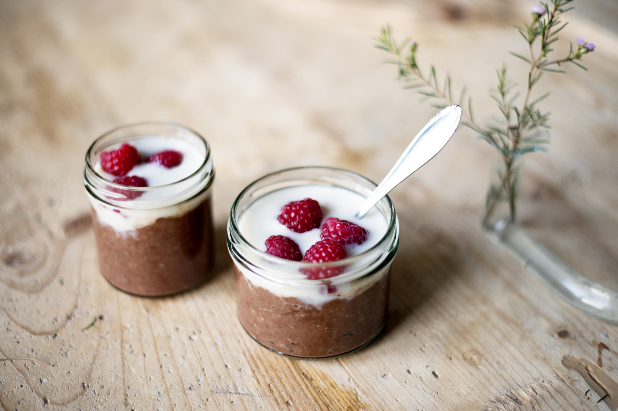 chiapudding mandelmjölk hallon chiapudding mandelmjölk hallon