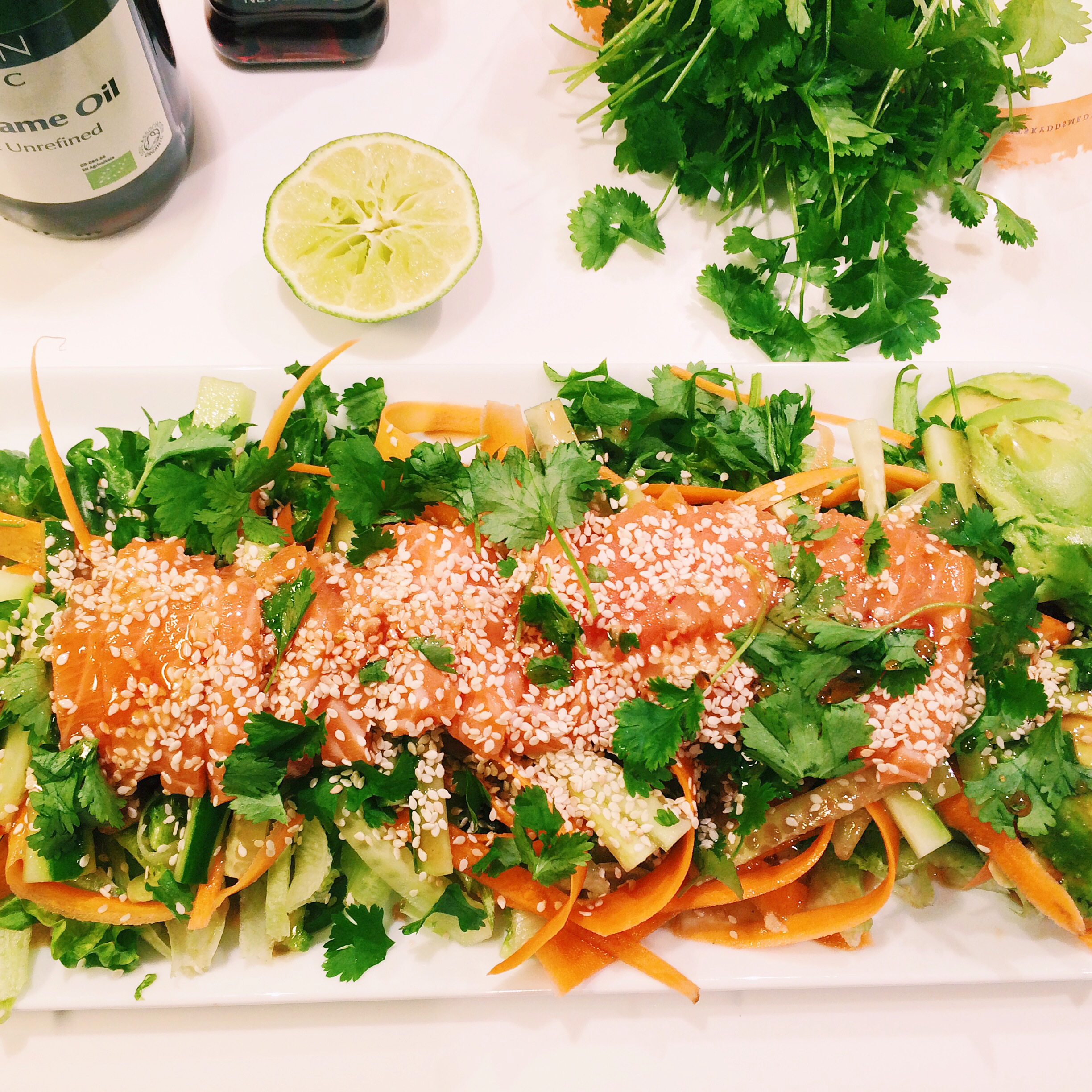 Lyxig snabbmat salmalax med sesamdressing Anja Forsnor