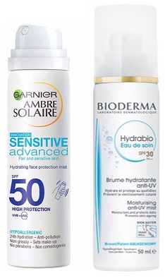 garnier sensitive advanced face protection mist spf 50